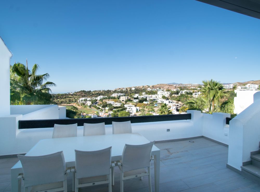 Duplex penthouse panoramic sea mountain views Lomas del Marques Benahavis