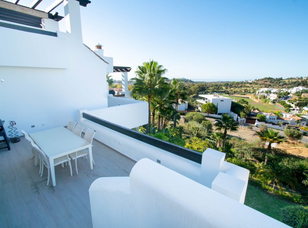 Duplex penthouse panoramic sea mountain views Lomas del Marques Benahavis