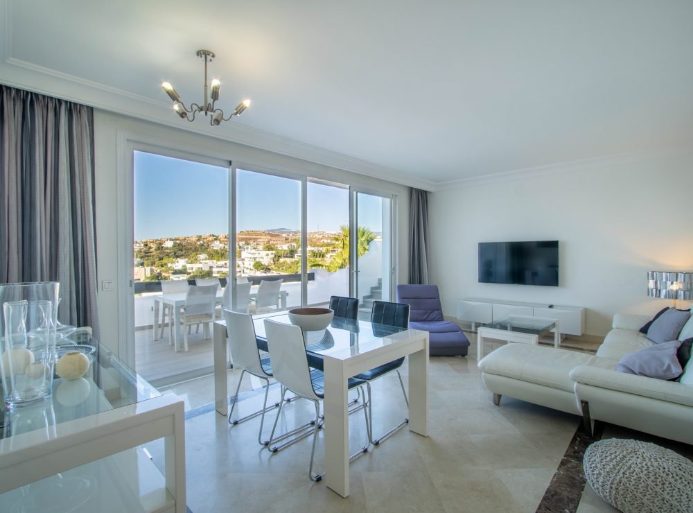 Duplex penthouse panoramic sea mountain views Lomas del Marques Benahavis