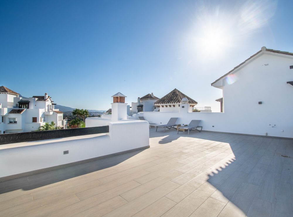 Duplex penthouse panoramic sea mountain views Lomas del Marques Benahavis