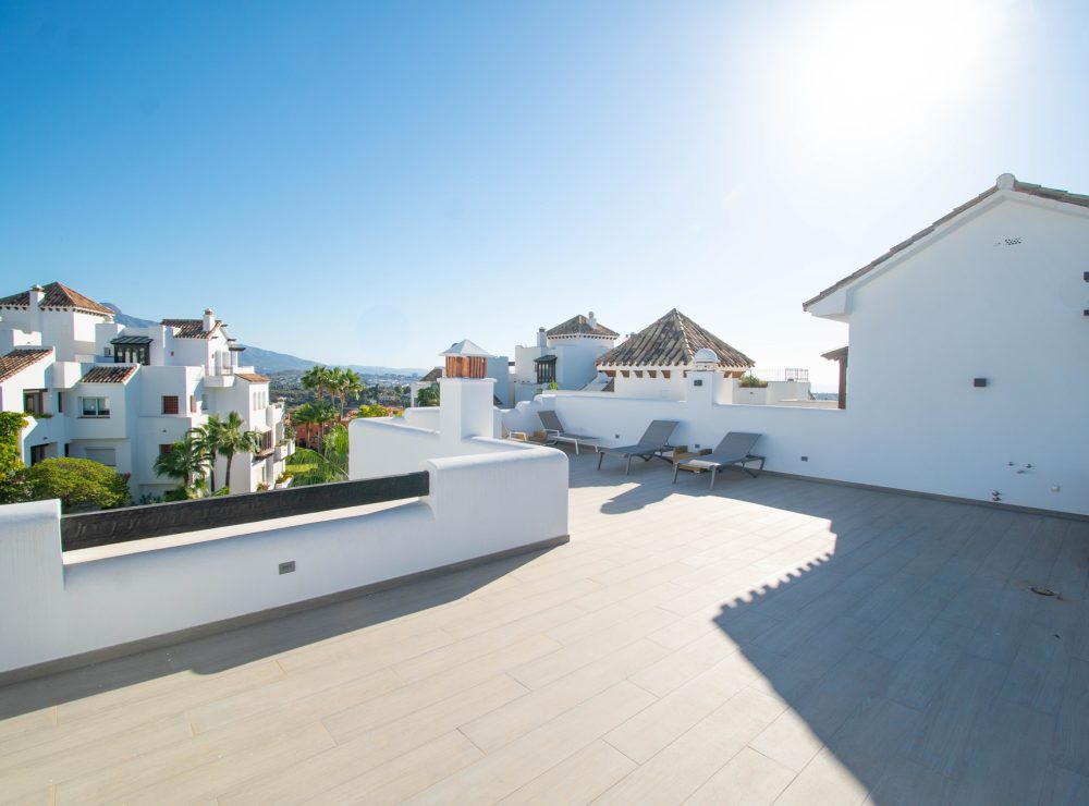 Duplex penthouse panoramic sea mountain views Lomas del Marques Benahavis