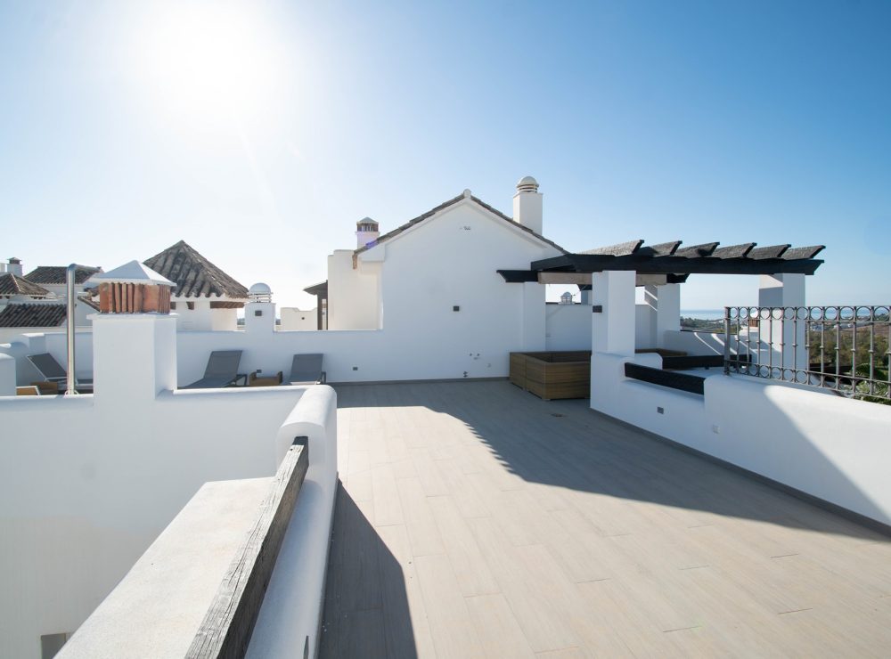 Duplex penthouse panoramic sea mountain views Lomas del Marques Benahavis