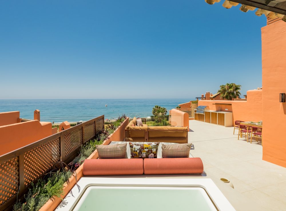 La Morera 521 beachfront duplex penthouse La Morera Los Monteros Marbella East