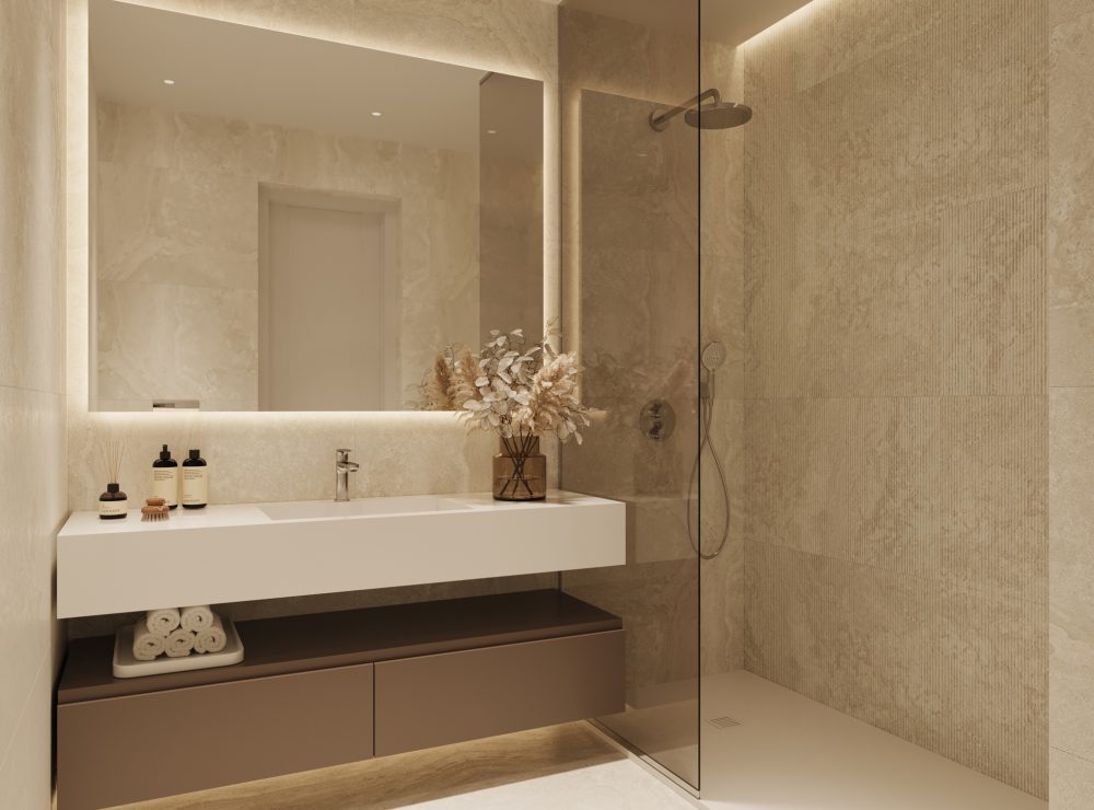 Unway Residence new development apartment penthouse Estepona West Marbella bathroom