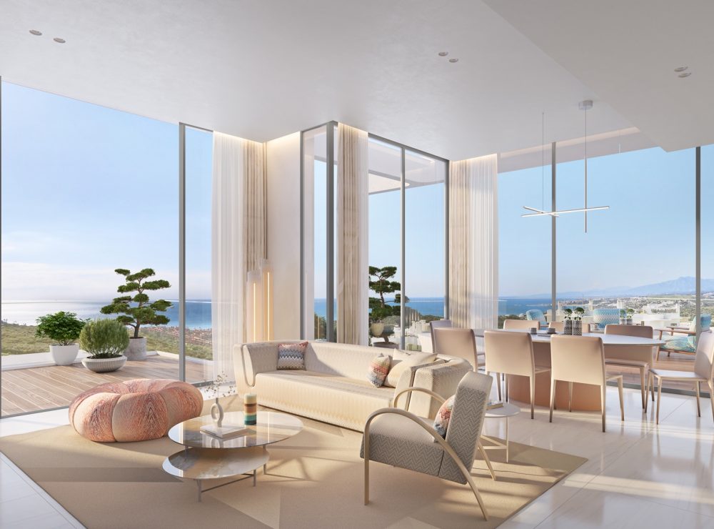 Marea interiors by Missoni new development apartment penthouses sea view Finca Cortesin Casares Marbella