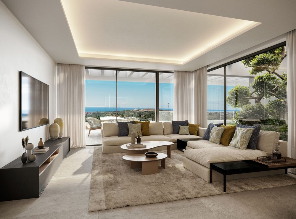 The Place by Alcazaba Lagoon New development apartment penthouse private pool Casares Marbella