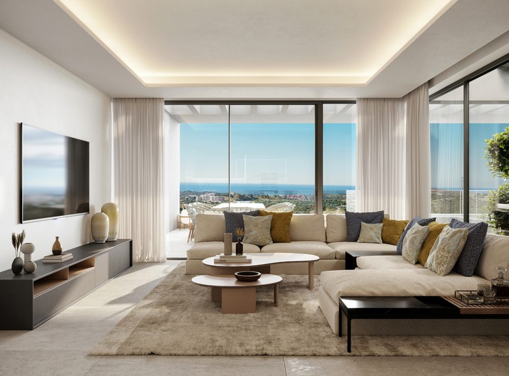 The Place by Alcazaba Lagoon New development apartment penthouse private pool Casares Marbella