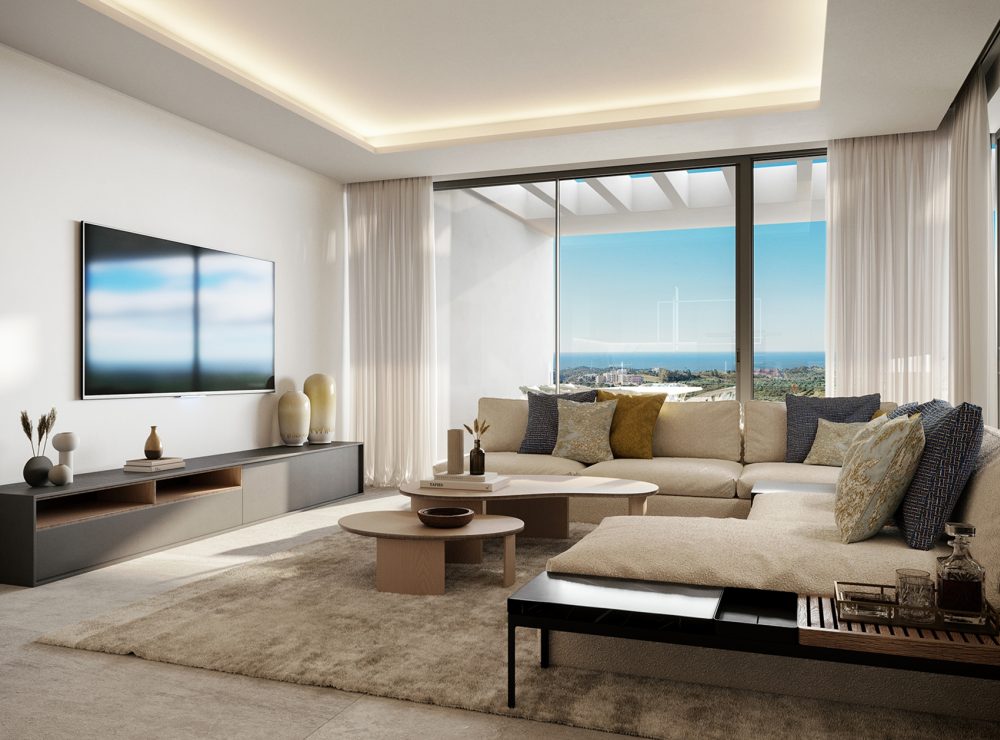 The Place by Alcazaba Lagoon New development apartment penthouse private pool Casares Marbella