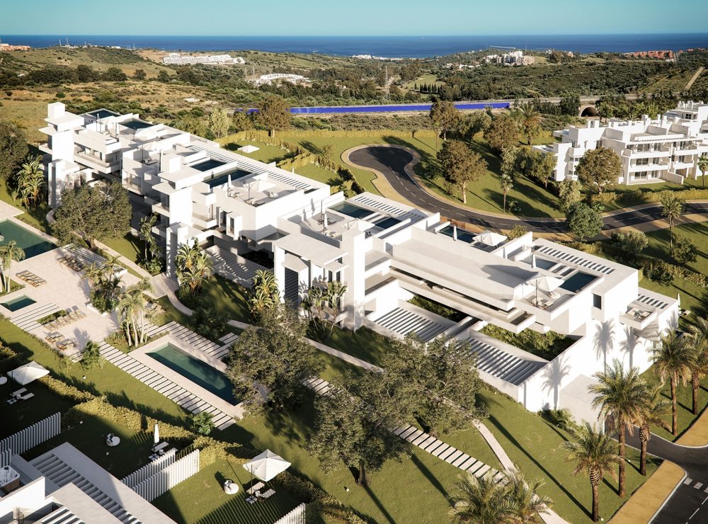 The Place by Alcazaba Lagoon New development apartment penthouse private pool Casares Marbella