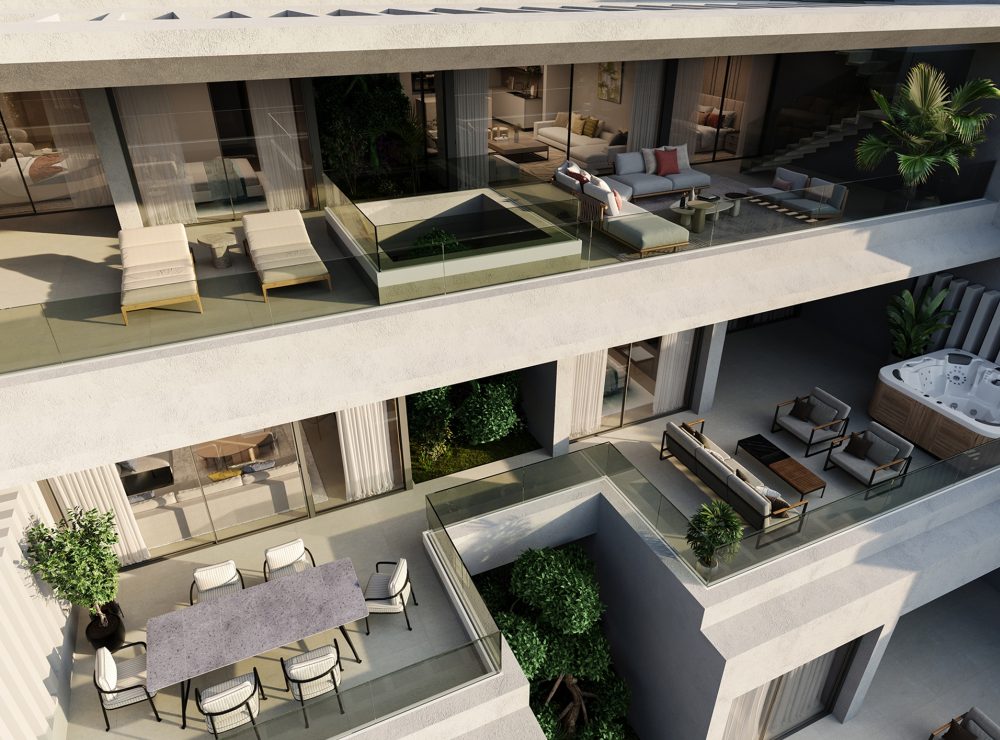 The Place by Alcazaba Lagoon New development apartment penthouse private pool Casares Marbella